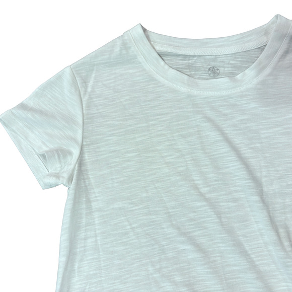Gaiam Girls Bright White Tie Tee Relaxed Fit Women's Medium (8) NWT - Picture 2 of 13